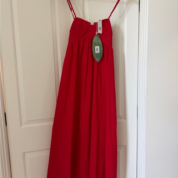 FARM Rio Strapless Red Dress - Picture 3 of 5